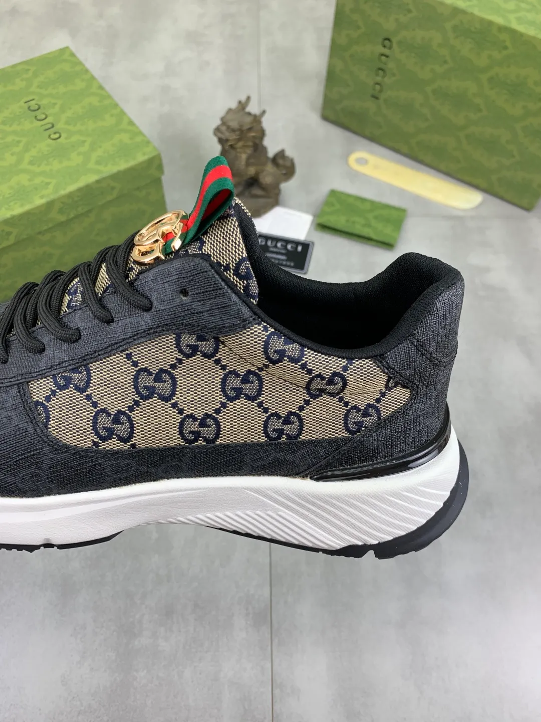 Men's men's shoes 💰P460💰[New model] (GUCCI) official website's latest 🎁🎁casual and fashionable men's shoes👟, hot style 💥 style is simple and elegant, exclusive for trendy men. Unique official website's latest brand double G element Elements 👑 Original Gucci decoration, fashionable and generous, fabric original calfskin ✅ fully imported first-layer pigskin lining, official website designated wear-resistant, lightweight original rubber casual outsole, classic model taken in real life 🎬38-44 (45 customized) 2️⃣ colors available